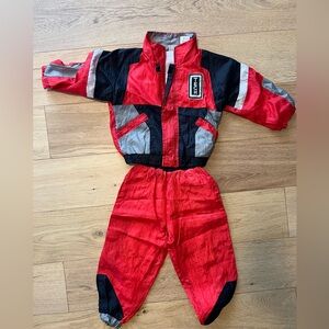 Tricycle Colorblock Red Black Gray Toddler Jacket Set 3T tracksuit windbreaker